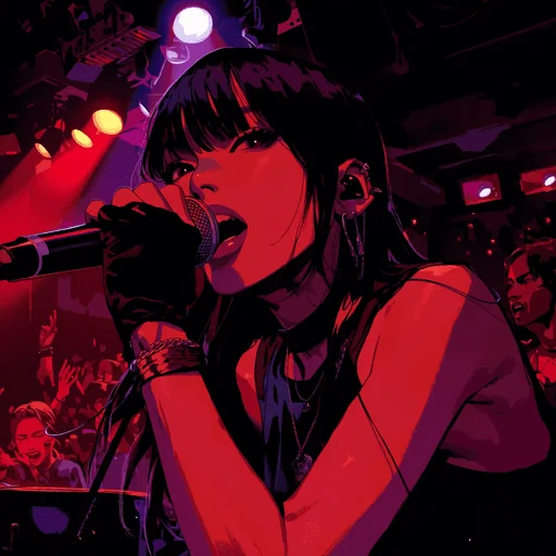 Japanese Dark Pop Female Rapper Live Performance