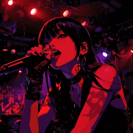 Japanese Dark Pop Female Rapper Live Performance