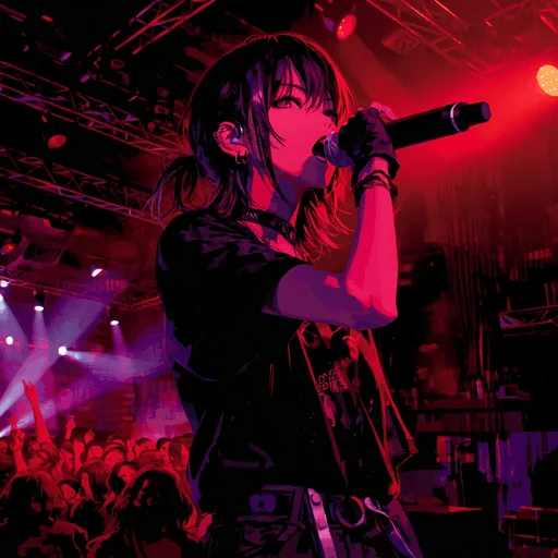 Japanese Dark Pop Female Rapper Live Performance