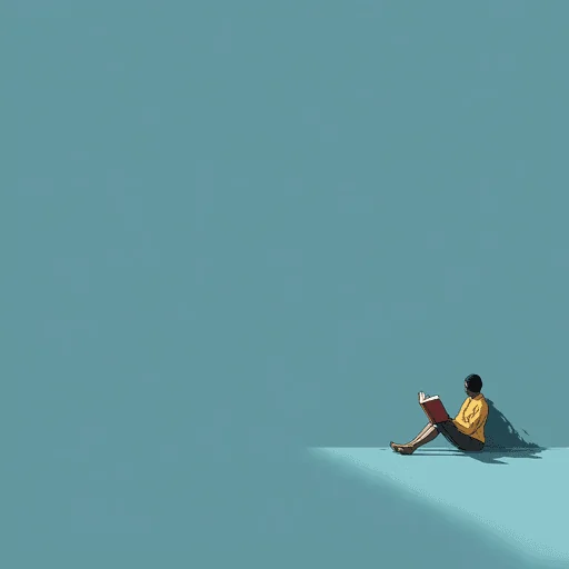 Minimalist Beethoven Playing Piano Illustration