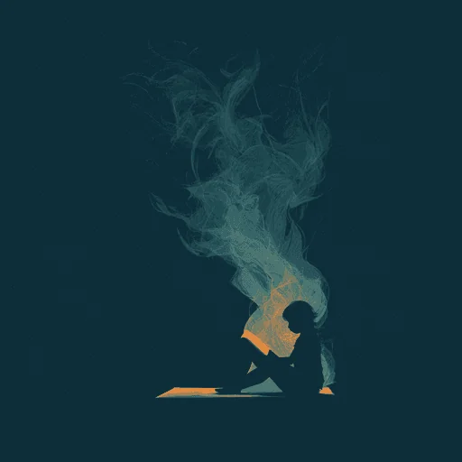 Minimalist Beethoven Playing Piano Illustration