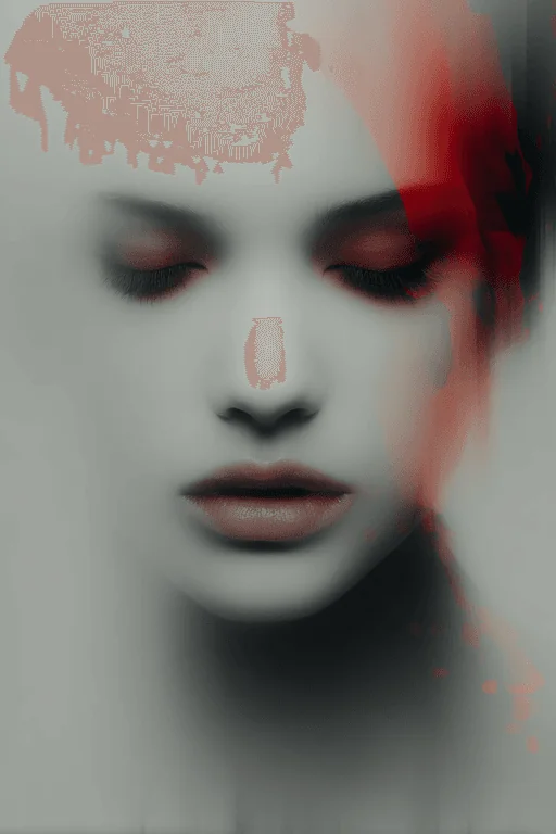 Gothic Surreal Portrait of Pale Doll Face