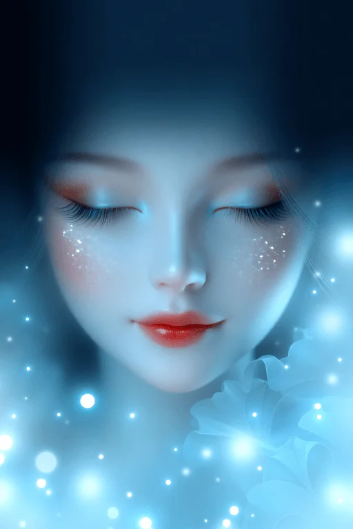 Gothic Surreal Portrait of Pale Doll Face