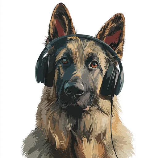 Bichon Frisé Wearing Pink Headphones