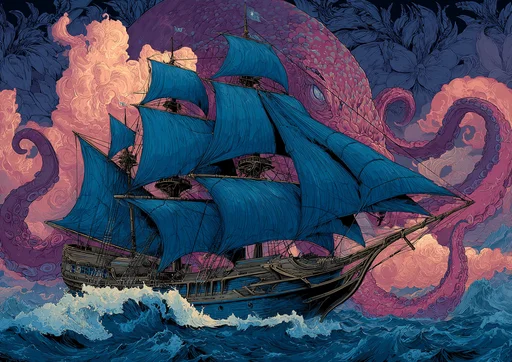 Monstrous Octopus-Coelacanth Attack