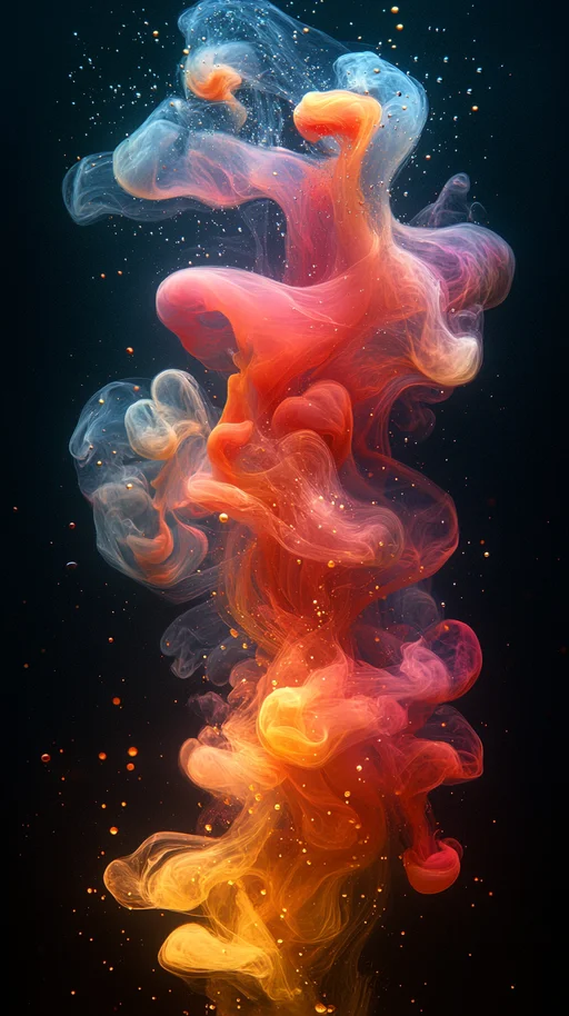 Liquid Fire: Swirling Ink in Water