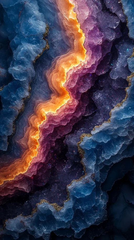 Ethereal Marble Abstract in Cosmic Tones