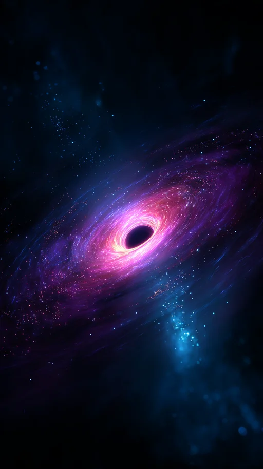 Cosmic Black Hole with Neon Light