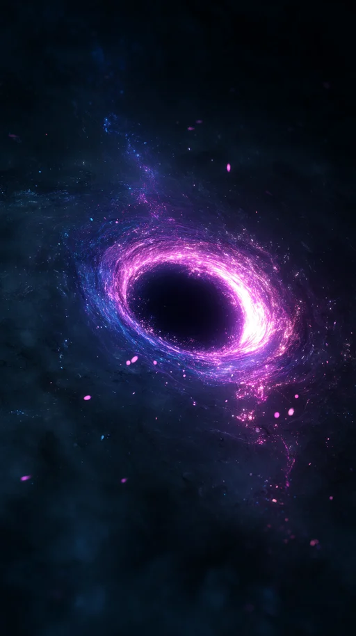Cosmic Black Hole with Neon Light