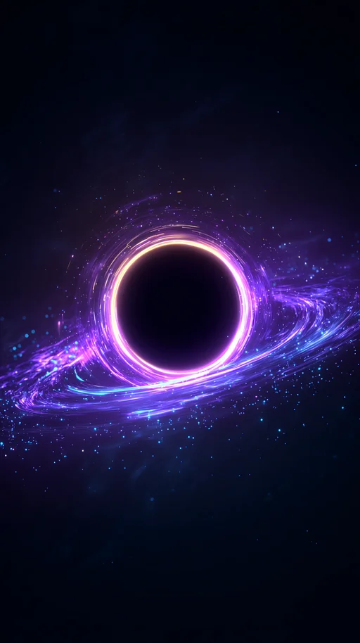 Cosmic Black Hole with Neon Light