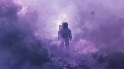 Astronaut in Atmospheric Cloud