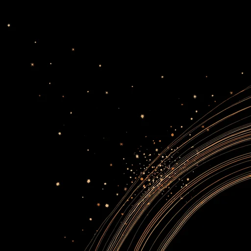 Elegant Gold Saturn Illustration